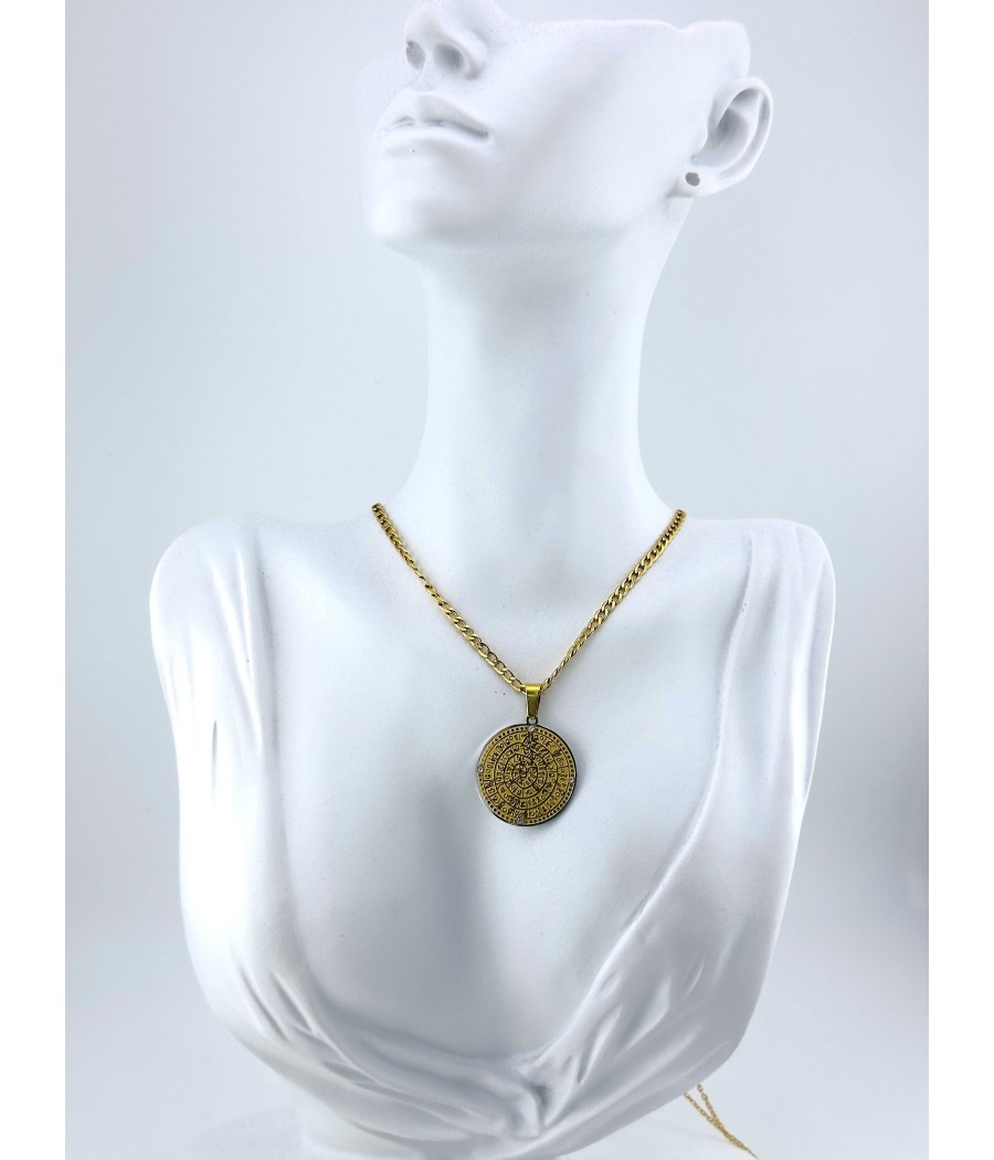 Κολιέ Κωνσταντινάτο Στρογγυλό Ασήμι & Χρυσό