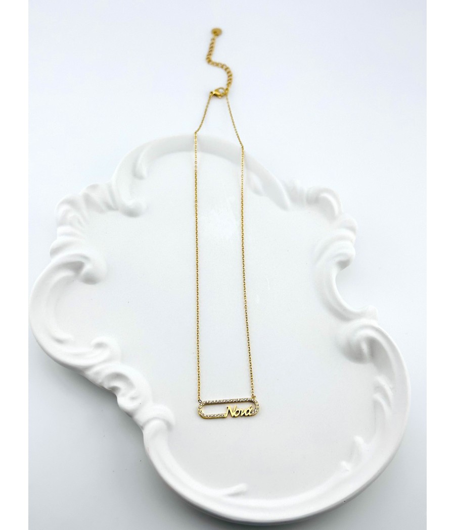 Κολιέ Νονά με Ζιργκόν – Δώρο για Νονά σε Χρυσό