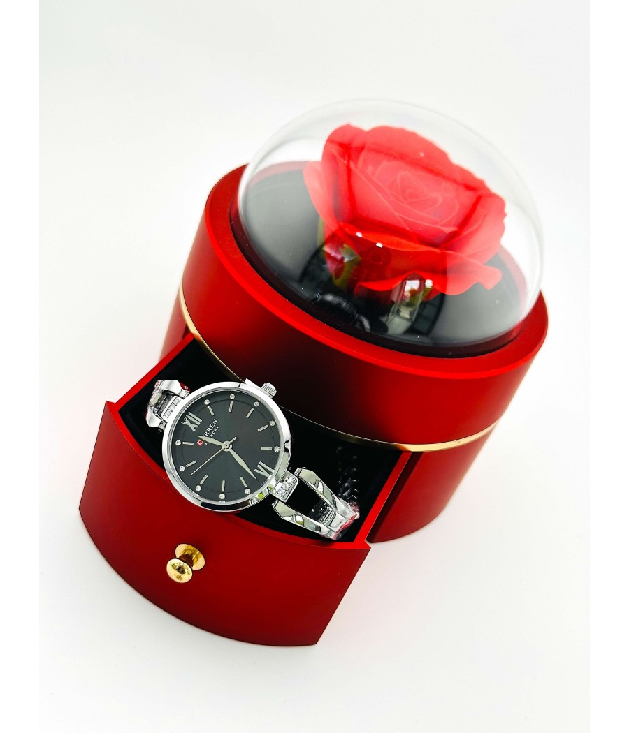 Γυναικείο Ρολόι Ασημί με Μαύρο ή Λευκό Καντράν