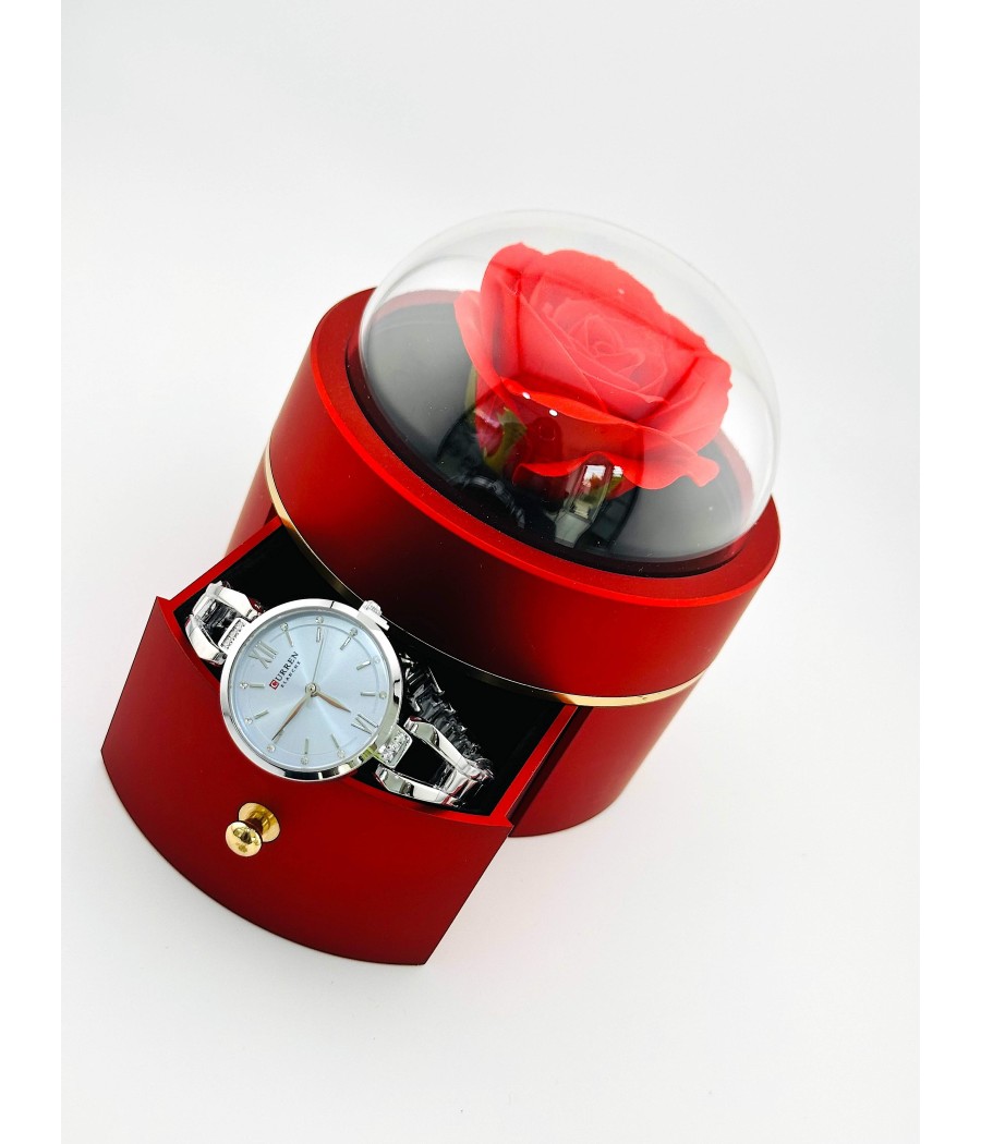 Γυναικείο Ρολόι Ασημί με Μαύρο ή Λευκό Καντράν