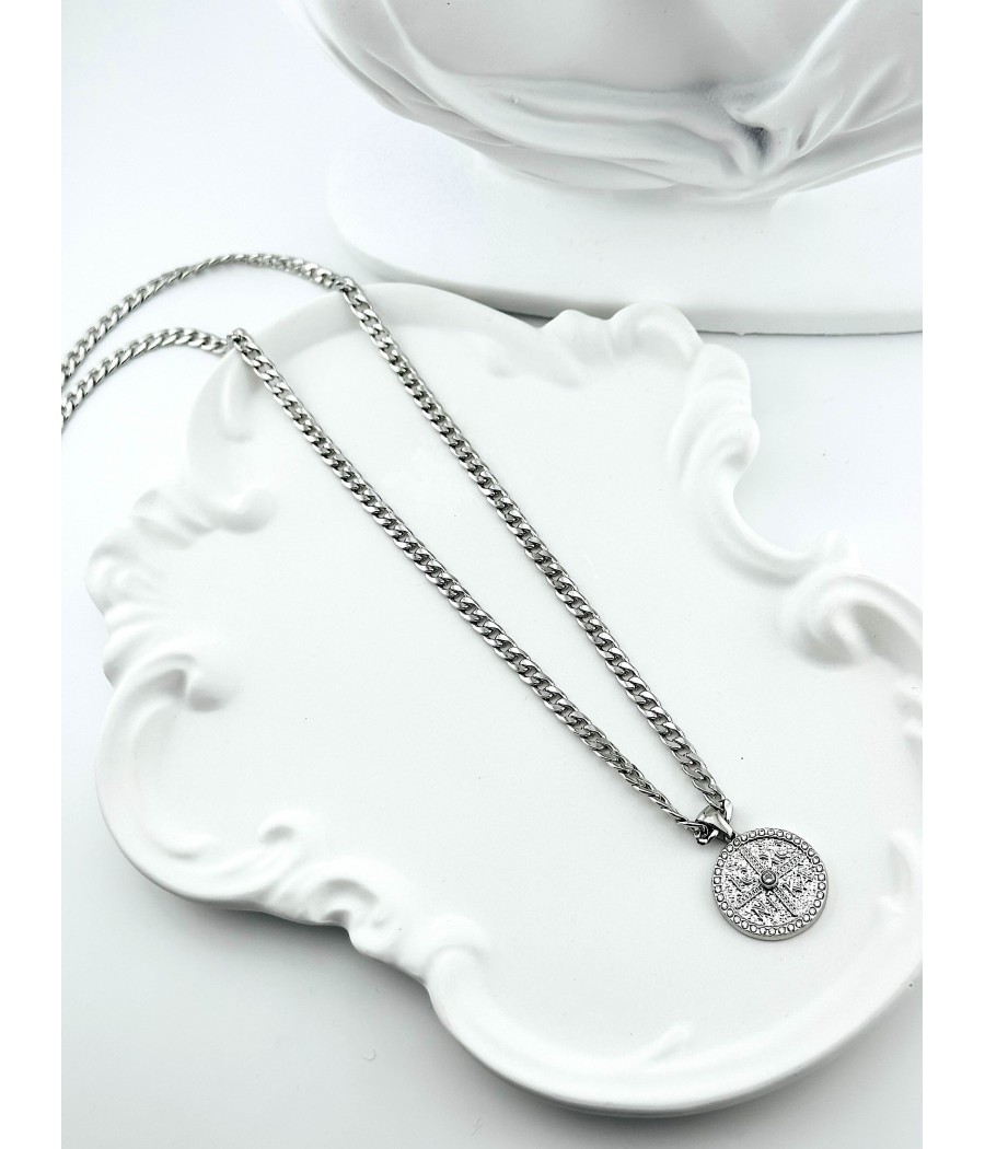 Κολιέ Κωνσταντινάτο με Πέτρα – Σε Ασήμι και Χρυσό