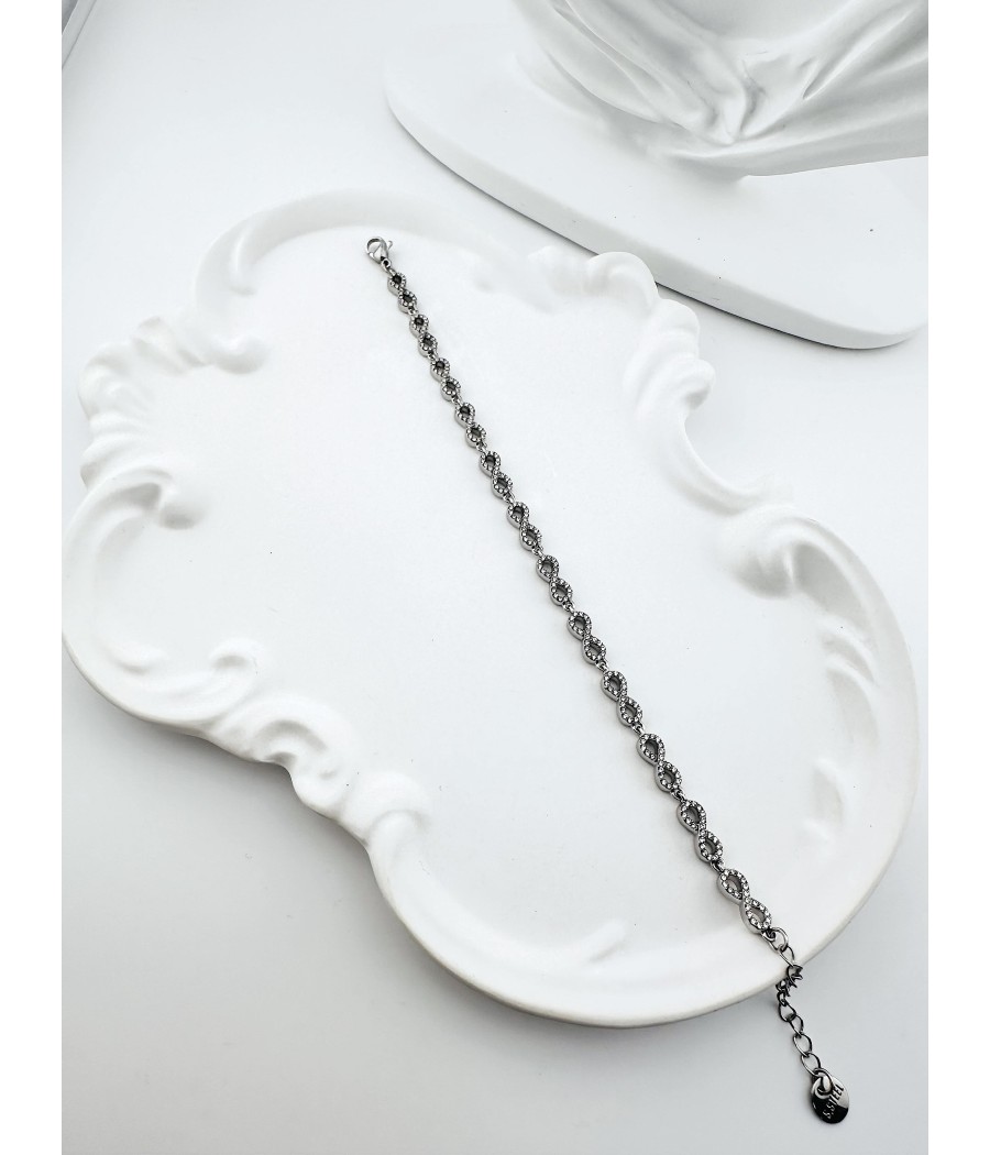 Βραχιόλι με Σύμβολο Απείρου & Ζιρκόν – Ασημί ή Χρυσό