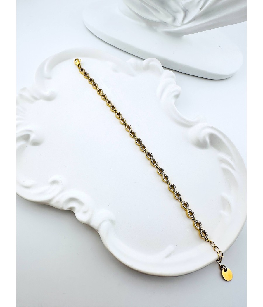 Βραχιόλι με Σύμβολο Απείρου & Ζιρκόν – Ασημί ή Χρυσό