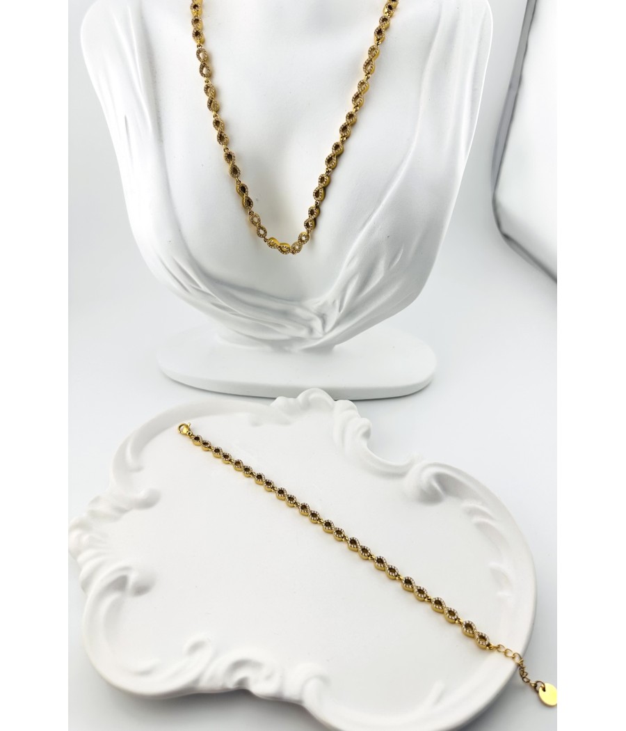 Βραχιόλι με Σύμβολο Απείρου & Ζιρκόν – Ασημί ή Χρυσό