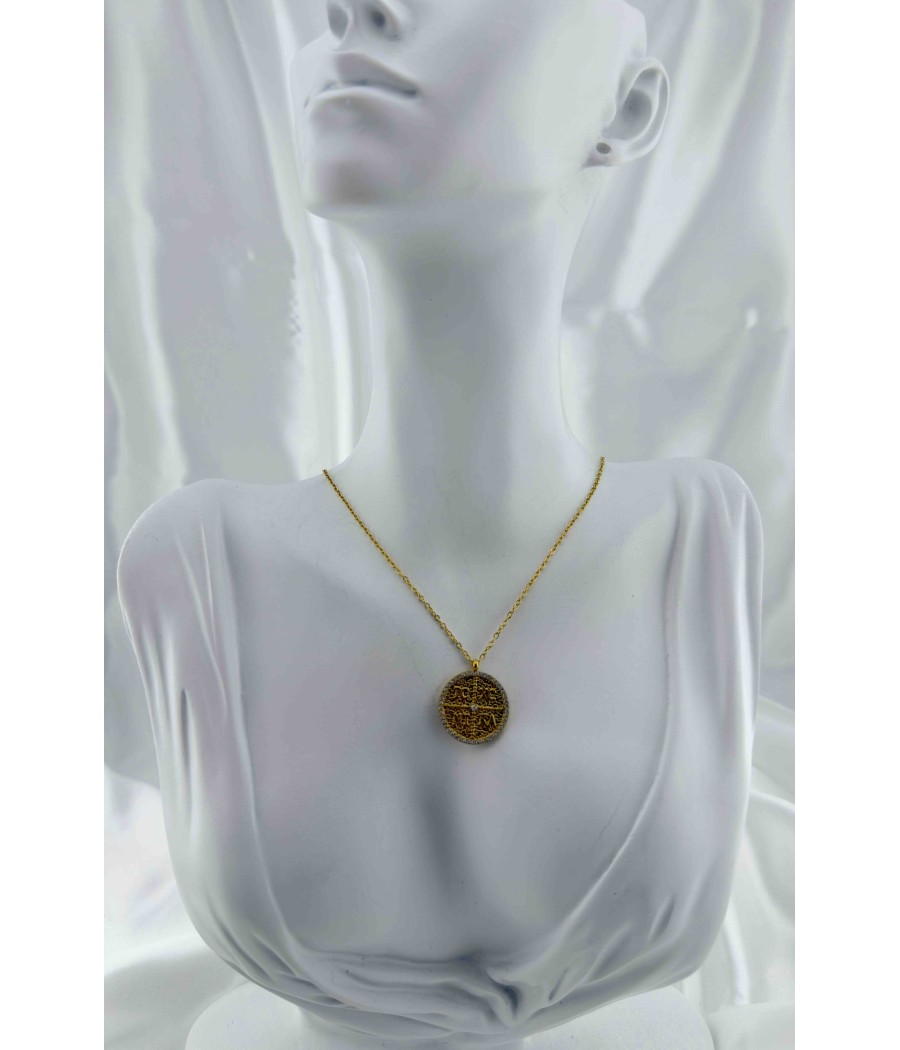 Κωνσταντινάτο Κολιέ Ατσάλινο Χρυσό & Ασημί