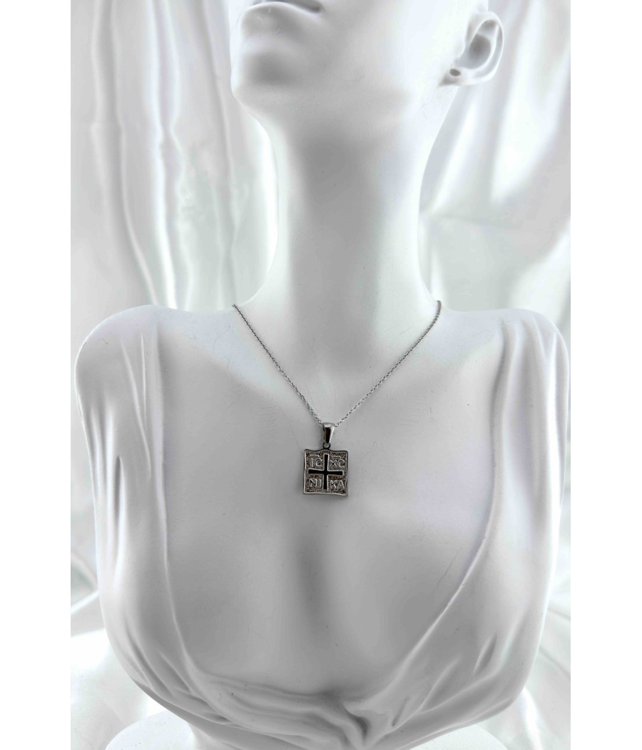 Κωνσταντινάτο Γυναικείο Κολίε σε Ασημί