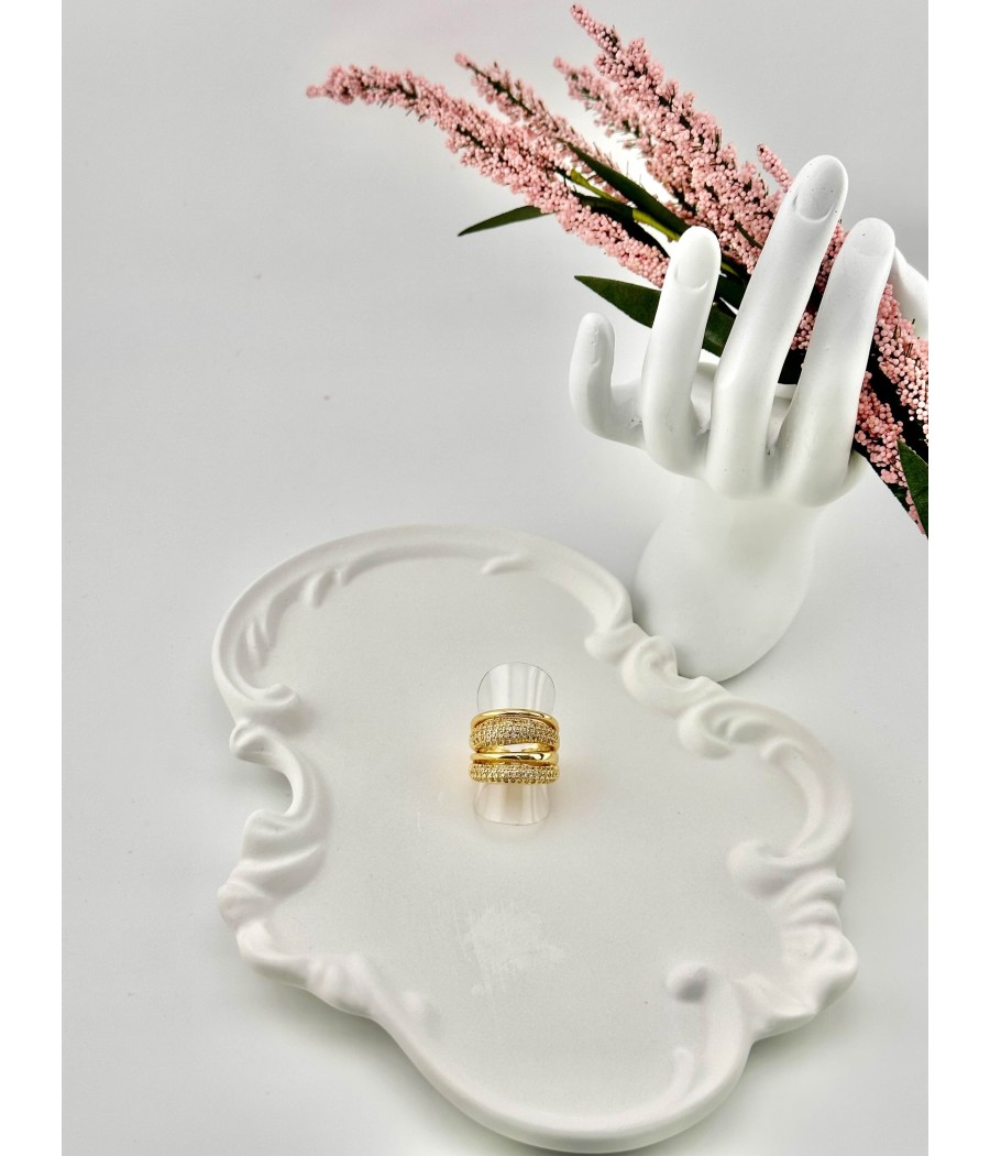 Δαχτυλίδι Τριπλή Λάμψη σε χρυσό και ασημί