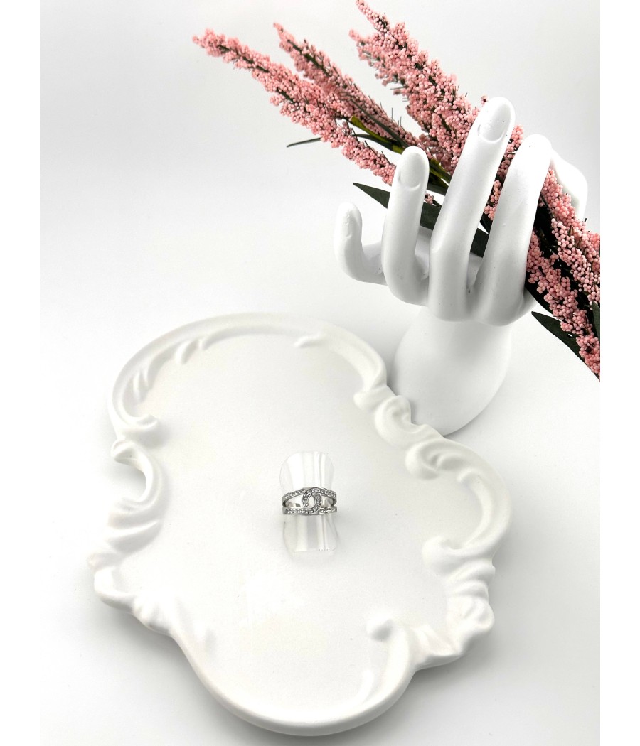 Δαχτυλίδι με Κενρικό Μοτίβο σε Χρυσό και ασημί