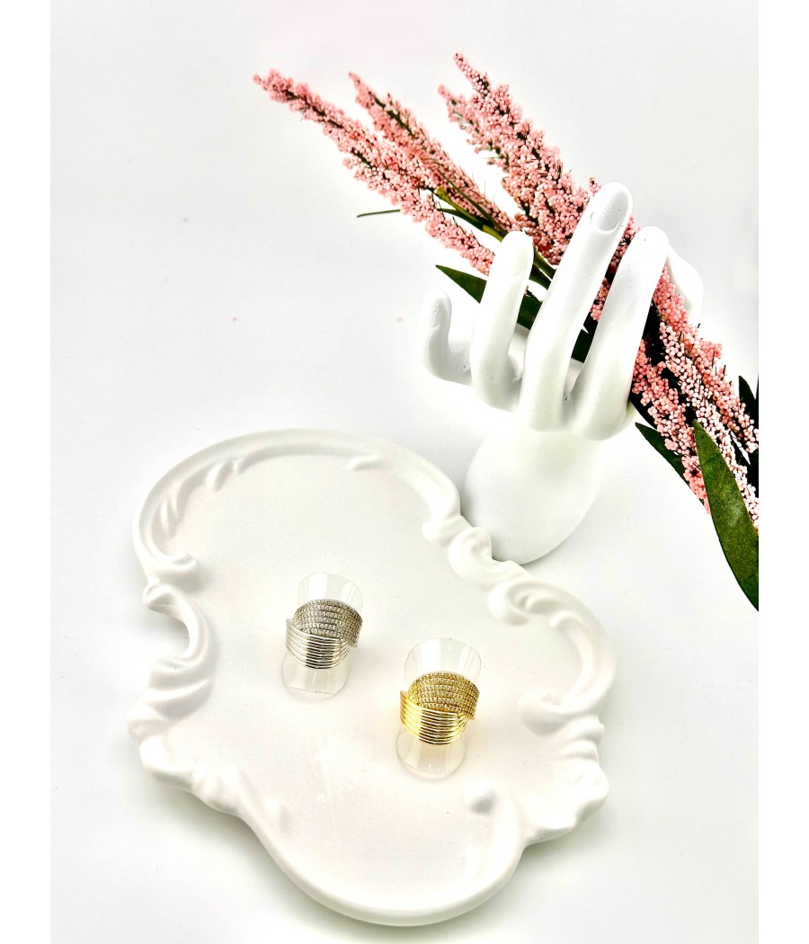 Δαχτυλίδι Πολύσειρο σε Χρυσό, Ασημί