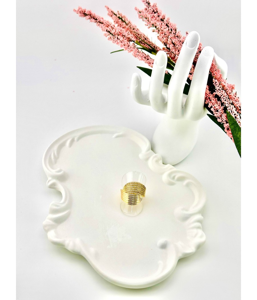 Δαχτυλίδι Πολύσειρο σε Χρυσό, Ασημί