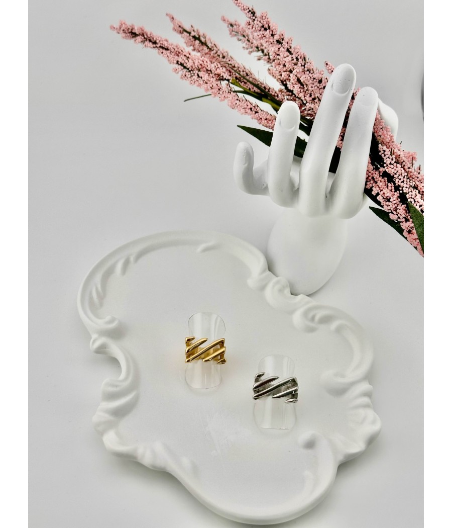 Δαχτυλίδι Σπείρα σε Χρυσό & Ασημί