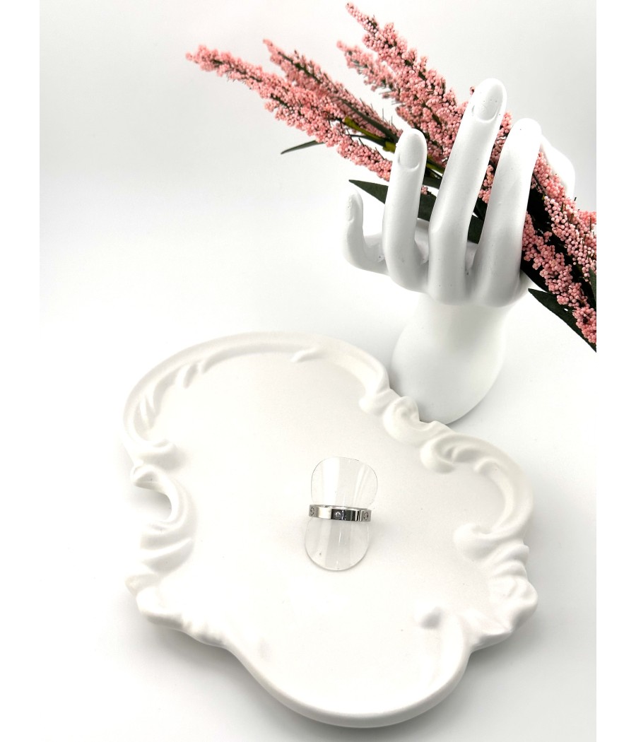 Δαχτυλίδι Minimal Χαραγμένο σε Χρυσό & Ασημί